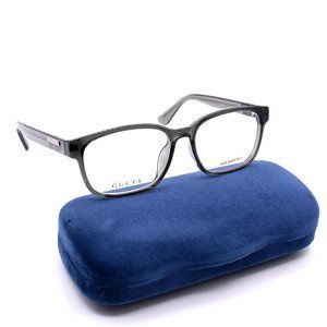 NEW GUCCI GG0749OA 004 GREY TRANSPARENT AUTHENTIC EYEGLASSES FRAME